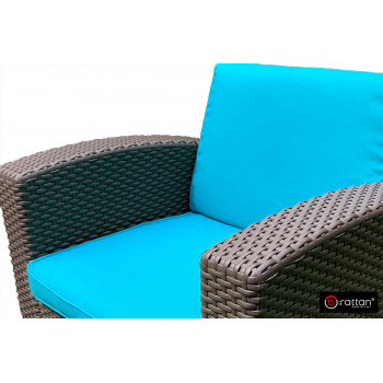 Комплект чехлов на подушки для мебели Rattan Premium, нео изумруд